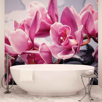 Carta da parati Fiori Orchidee Pietre Zen