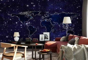 Carta da parati Map And Stars