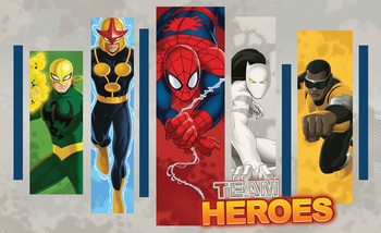 Carta da parati Marvel Comics Squadra d'Eroi