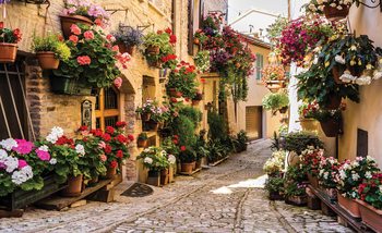 Carta da parati Mediterraneo con Fiori