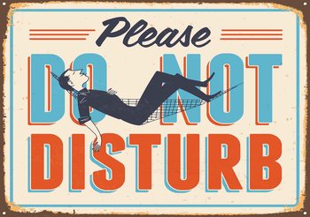 Carta da parati Poster Retro Do Not Disturb
