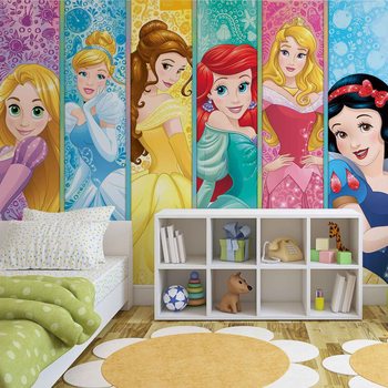 Carta da parati Principesse Disney Aurora Belle Ariel