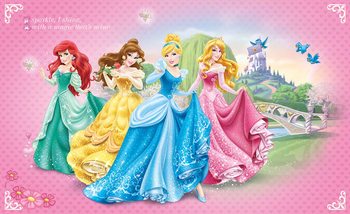 Carta da parati Principesse Disney Cenerentola Belle
