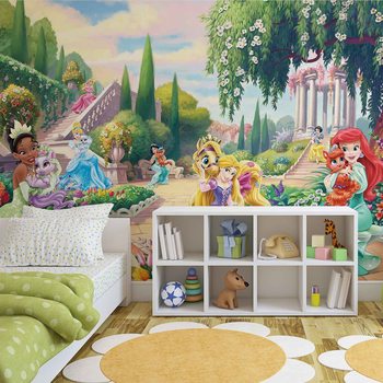 Carta da parati Principesse Disney Tiana Ariel Aurora