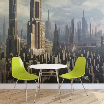 Carta da parati Star Wars Città Coruscant