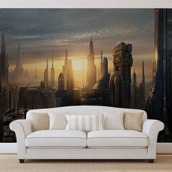 Carta da parati Star Wars Città Coruscant