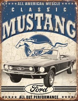 Cartelli Pubblicitari in Metallo Classic Mustang