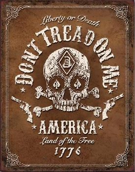 Cartelli Pubblicitari in Metallo Don't Tread On Me - Black Jack