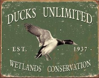 Cartelli Pubblicitari in Metallo DUCK UNLIMITED SINCE 1937