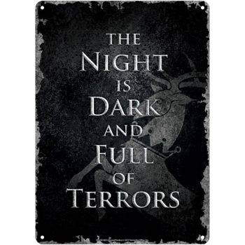 Cartelli Pubblicitari in Metallo Game Of Thrones - Night Dark