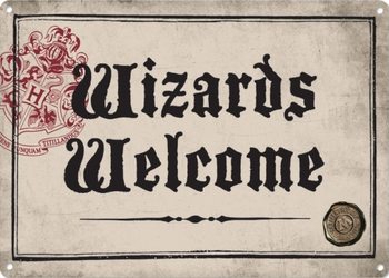 Cartelli Pubblicitari in Metallo Harry Potter - Wizards Welcome