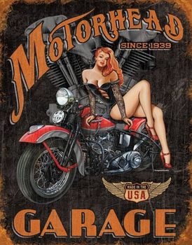 Cartelli Pubblicitari in Metallo LEGENDS - motorhead garage