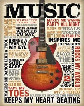 Cartelli Pubblicitari in Metallo MUSIC - Inspires Me