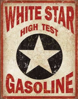 Cartelli Pubblicitari in Metallo White Star Gasoline