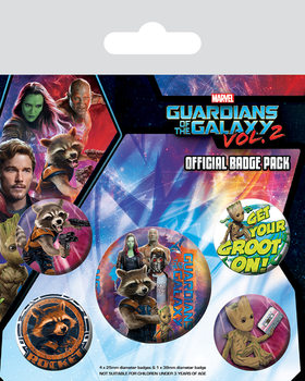 Chapita Guardianes de la Galaxia Volumen 2 - Rocket & Groot