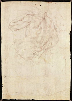 Drawing of a male standing figure - Stampe d'arte