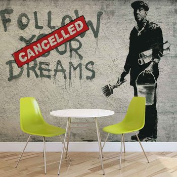 Fotomural Banksy Graffiti Concrete Wall