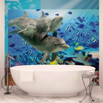 Fotomural Delfines Peces tropicales