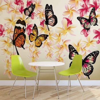 Fotomurale Flores de las mariposas