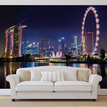 Fotomural Horizonte de la ciudad de Singapur