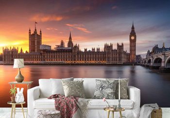 Fotomurale London Palace Of Westminster Sunset