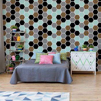 Fotomural Modern Hexagonal Pattern
