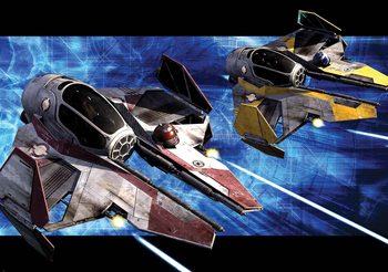 Fotomurale Star Wars Obi Anakin Jedi Starfighters