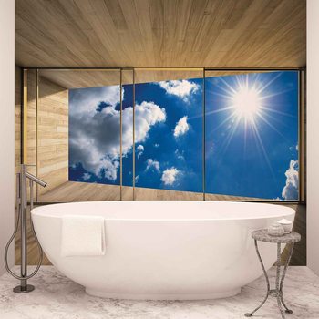Fotomurale Ventana Cielo Nubes Sol Naturaleza