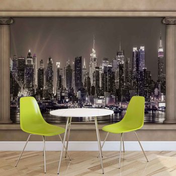 Fotomurale Vista de la ventana del horizonte de la ciudad de Nueva York