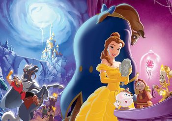 Disney Princesses Belle Beauty Beast Fototapet
