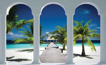 Beach Tropical Paradise Arches Tapéta, Fotótapéta