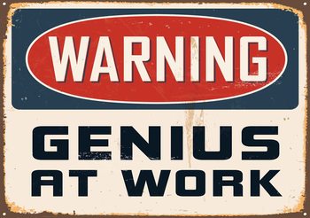 Retro Plakat Genius Fototapete