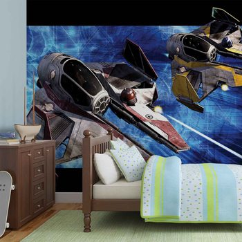 Gwiezdne wojny Obi Anakin Jedi Starfighters Fototapeta