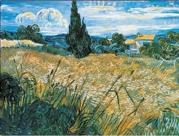 Green Wheat Field with Cypress, 1889 Festmény reprodukció