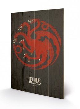 Poster su legno Il Trono di Spade - Game of Thrones - Targaryen