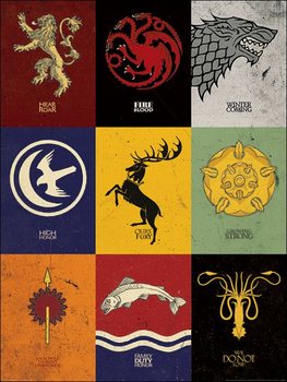 Reproducción de arte Juego de Tronos - Game of Thrones - Sigils