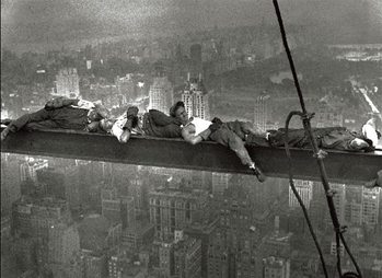 Reproducción de arte Nueva York - Radio city workers - muži na traverze