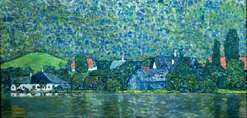 Reproducción de arte Unterach on Lake Attersee, Austria (part)