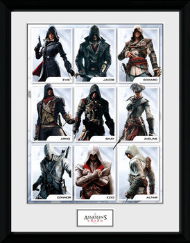 Assassins Creed - Compilation Characters Poster Incorniciato