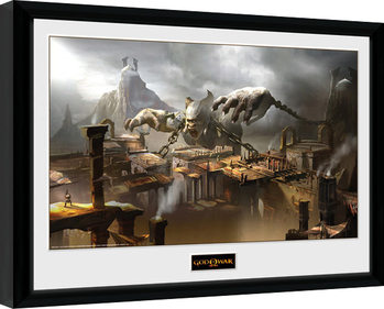 God of War - Concept Art Canyon Poster Incorniciato