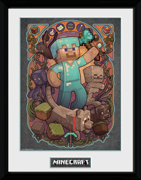 Minecraft - Steve Nouveau Poster Incorniciato