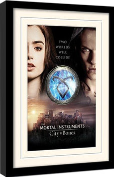 CAZADORES DE SOMBRAS : CIUDAD DE HUESO – two worlds Poster enmarcado