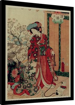 Kunisada - History of the Prince Genji, Princess Poster enmarcado