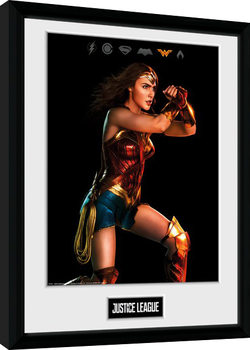 La Liga de la Justicia- Movie Wonder Woman Poster enmarcado