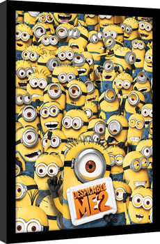 Minions (Gru: Mi villano favorito) - Many Minions Poster enmarcado