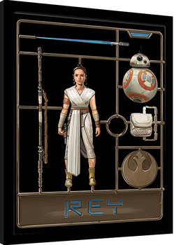 Star Wars: El ascenso de Skywalker - Rey Model Poster enmarcado