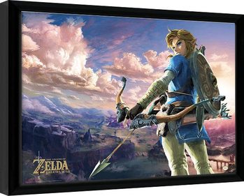 The Legend Of Zelda: Breath Of The Wild - Hyrule Scene Landscape Poster enmarcado