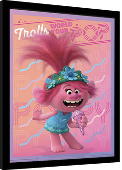 Trolls 2: Gira mundial - Poppy Poster enmarcado