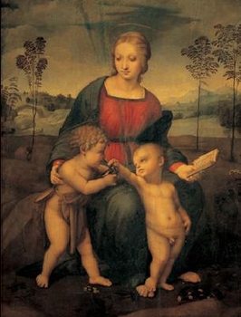 Obrazová reprodukce Rafael Santi - Madona se stehlíkem - Madonna del Cardellino