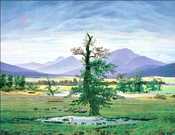 Village Landscape in Morning Light - The Lone Tree, 1822 Obrazová reprodukcia